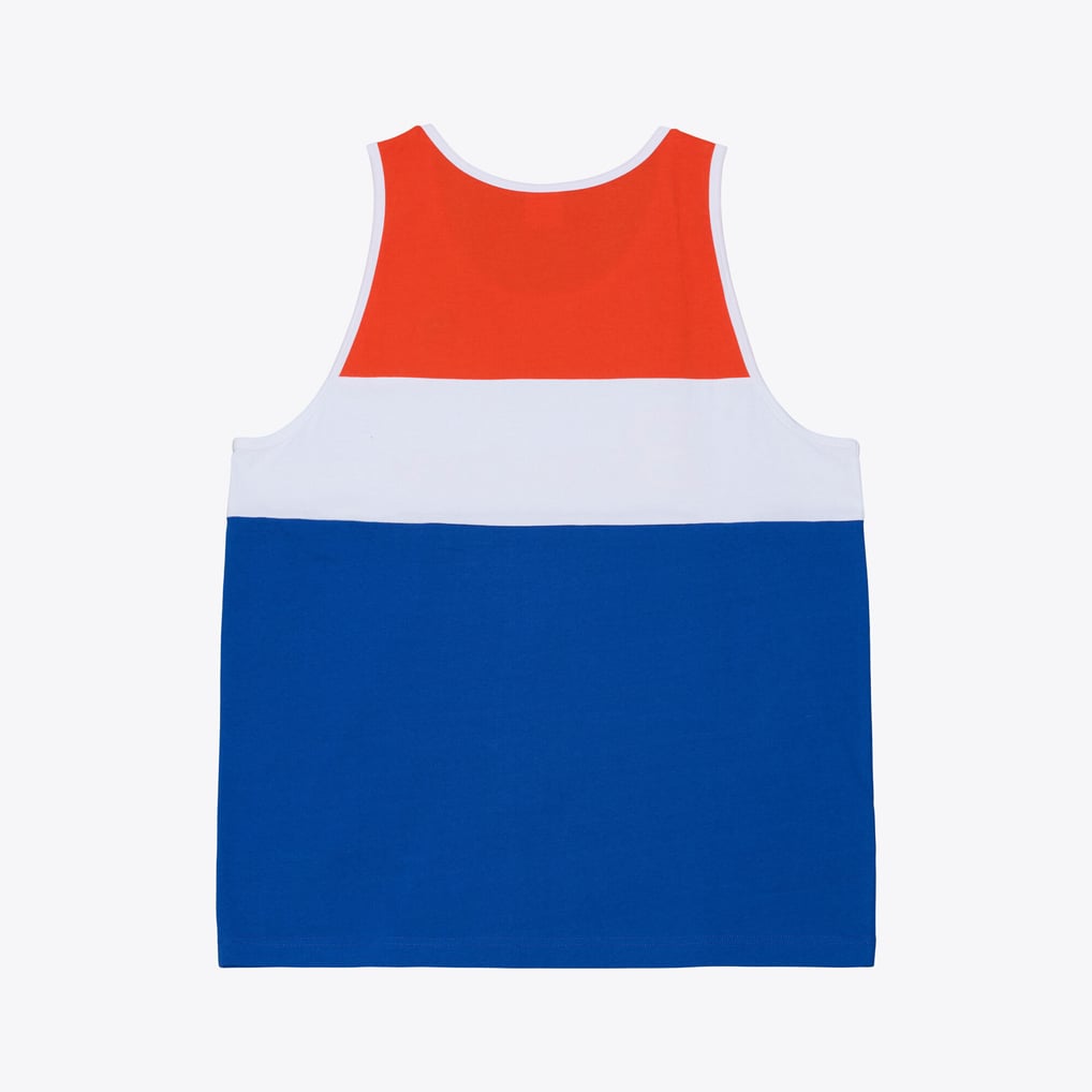 Men's Mitchell & Ness  Royal/Orange Denver Broncos Head Coach Tank Top
