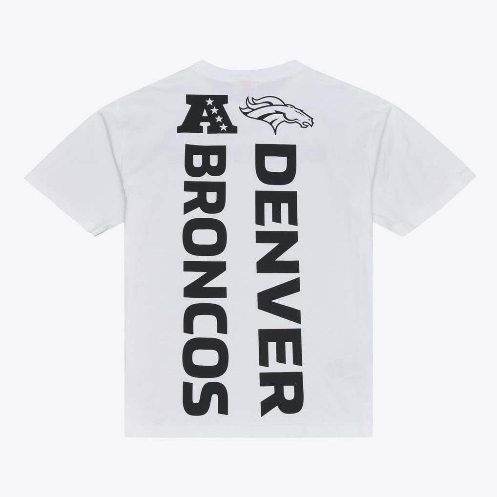 Men's Mitchell & Ness White Denver Broncos Monochrome T-Shirt