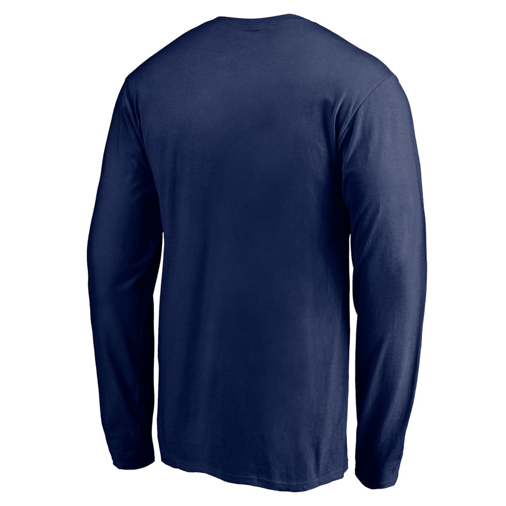 Men's Navy Denver Broncos Team Arch Knockout Long Sleeve T-Shirt