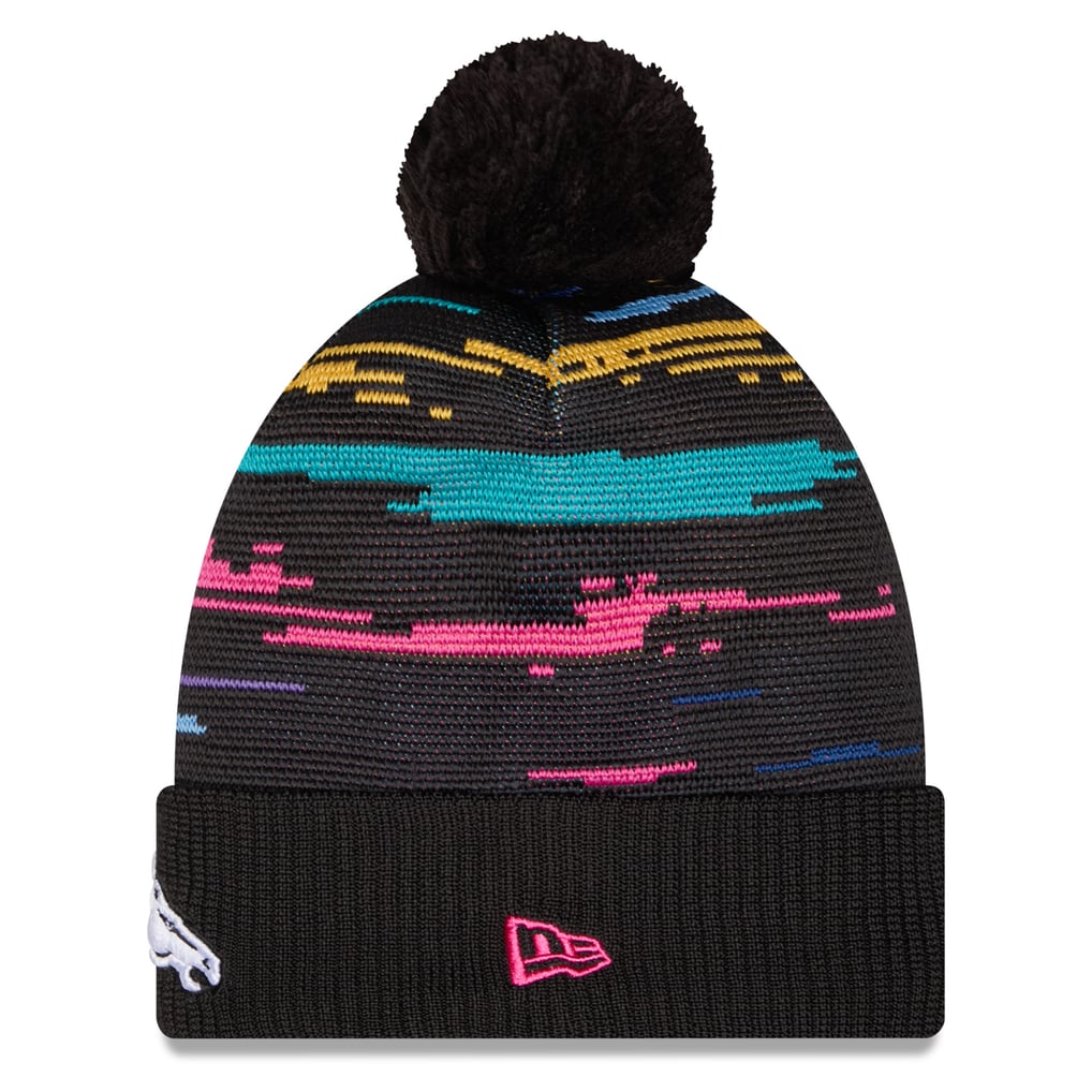 Men's New Era Black Denver Broncos 2026 NFL Crucial Catch Cuffed Knit Hat with Pom