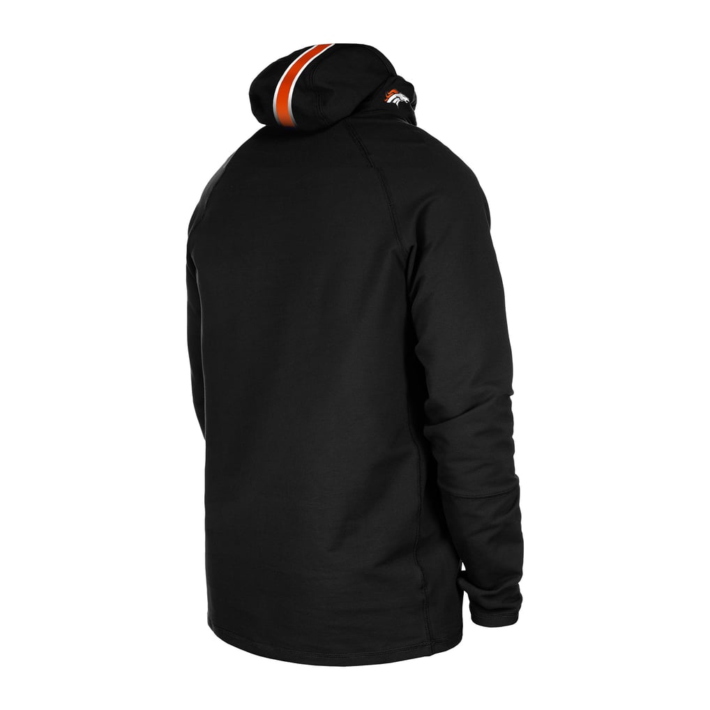 Men's New Era Black Denver Broncos Functional Fandom Balaclava Helmet Stripe Tri-Blend Hoodie