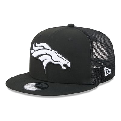 Denver Broncos New Era 9FIFTY Snapback Trucker Hat - Black/White