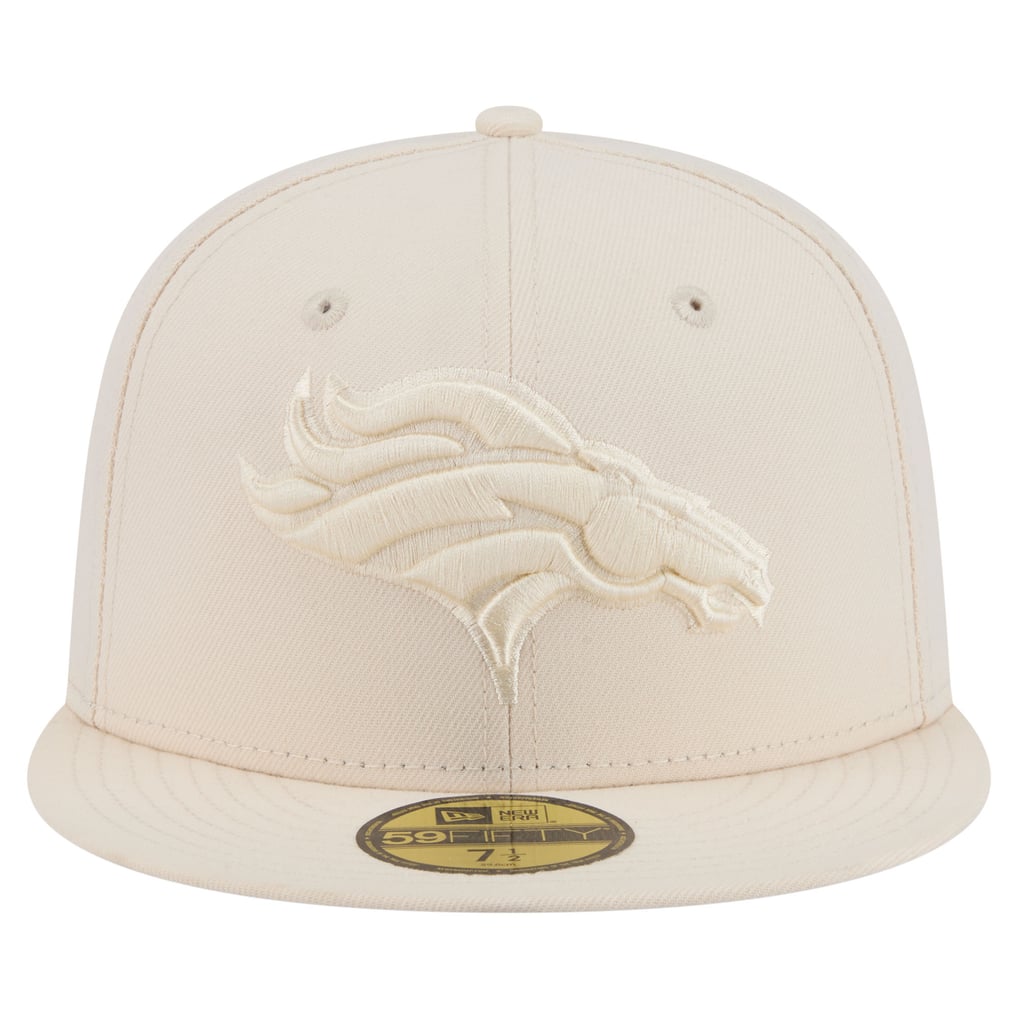 Men's New Era Cream Denver Broncos Color Pack 59FIFTY Fitted Hat