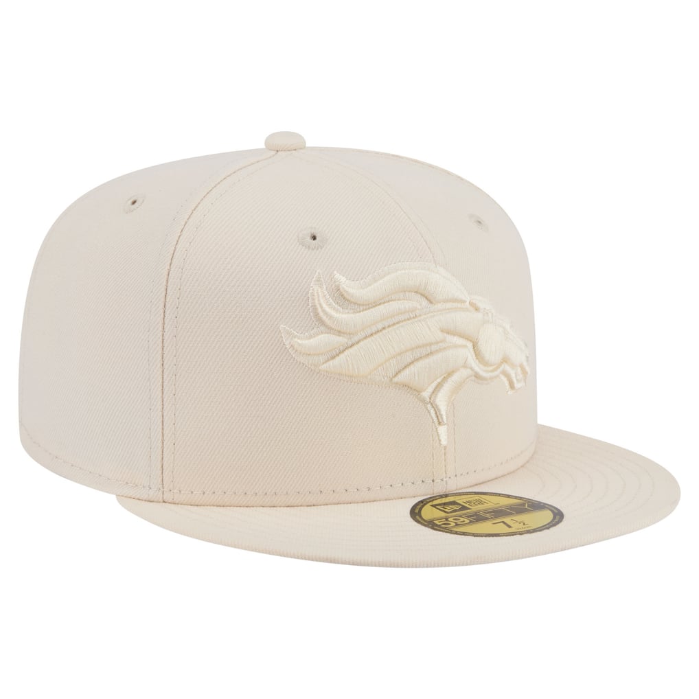 Men's New Era Cream Denver Broncos Color Pack 59FIFTY Fitted Hat