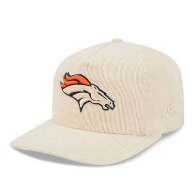 Denver Broncos New Era Corduroy 19TWENTY Adjustable Hat - Cream