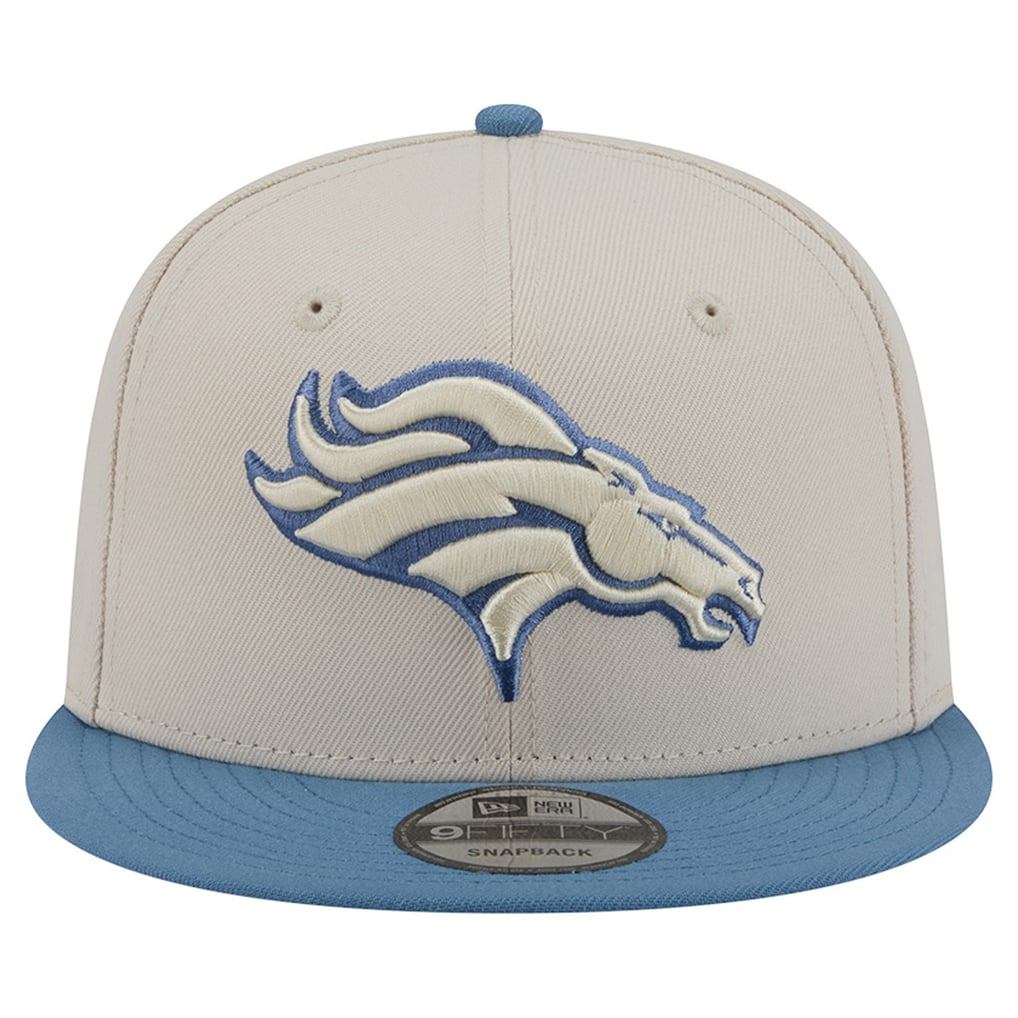 Men's New Era Cream/Blue Denver Broncos Color Pack Two-Tone 9FIFTY Snapback Hat