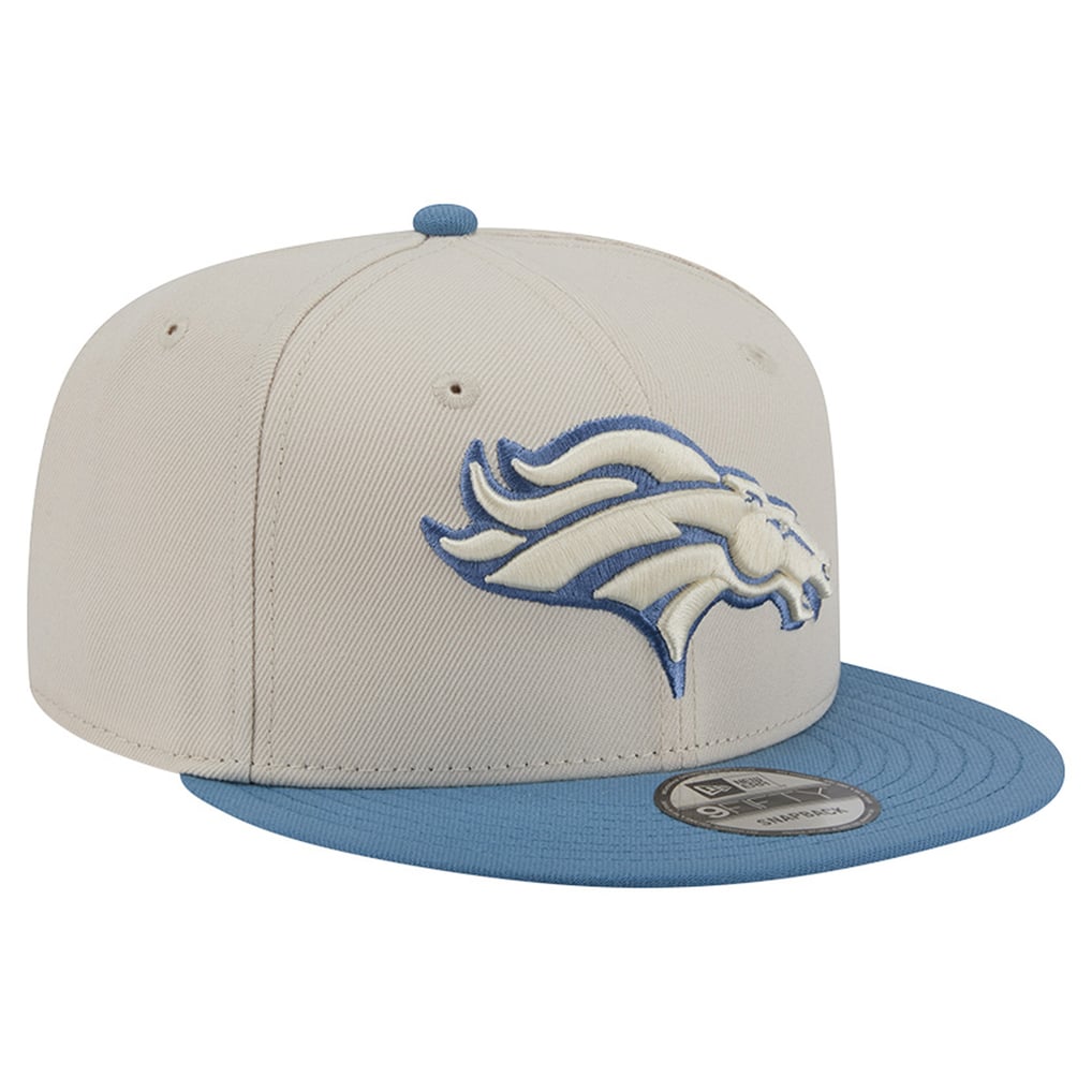Men's New Era Cream/Blue Denver Broncos Color Pack Two-Tone 9FIFTY Snapback Hat