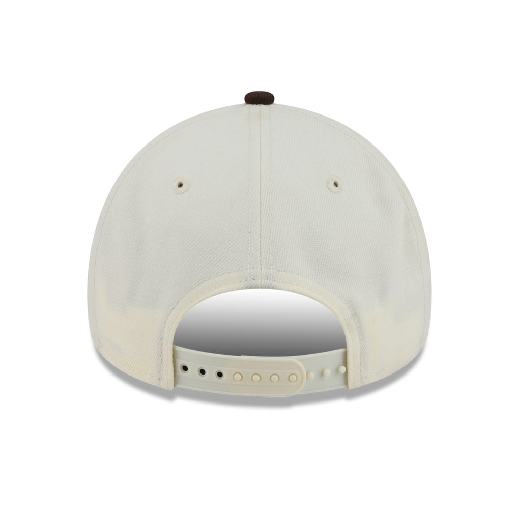 Men's New Era Cream/Brown Denver Broncos Pumpkin Spice A-Frame 9FORTY Adjustable Hat