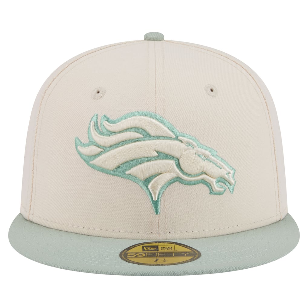 Men's New Era Cream/Light Green Denver Broncos Color Pack 59FIFTY Fitted Hat