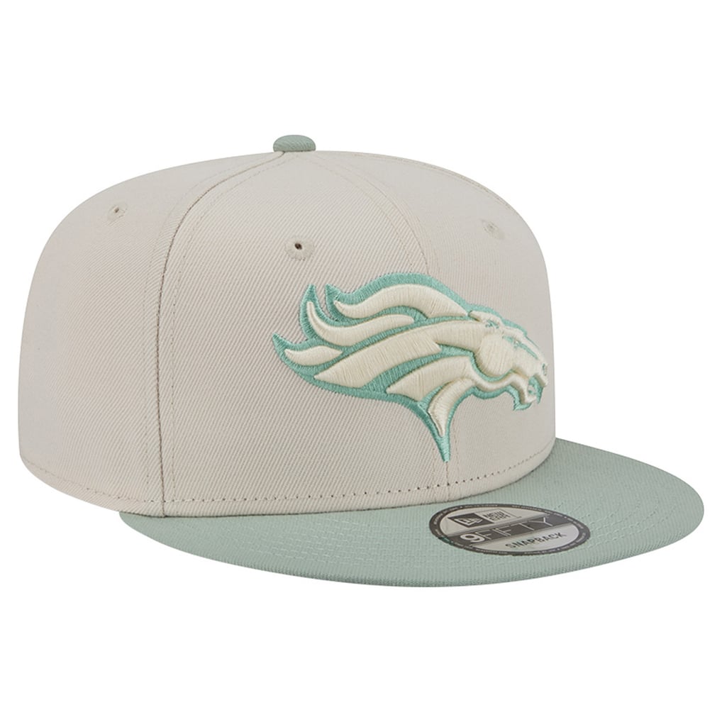 Men's New Era Cream/Light Green Denver Broncos Color Pack Two-Tone 9FIFTY Snapback Hat