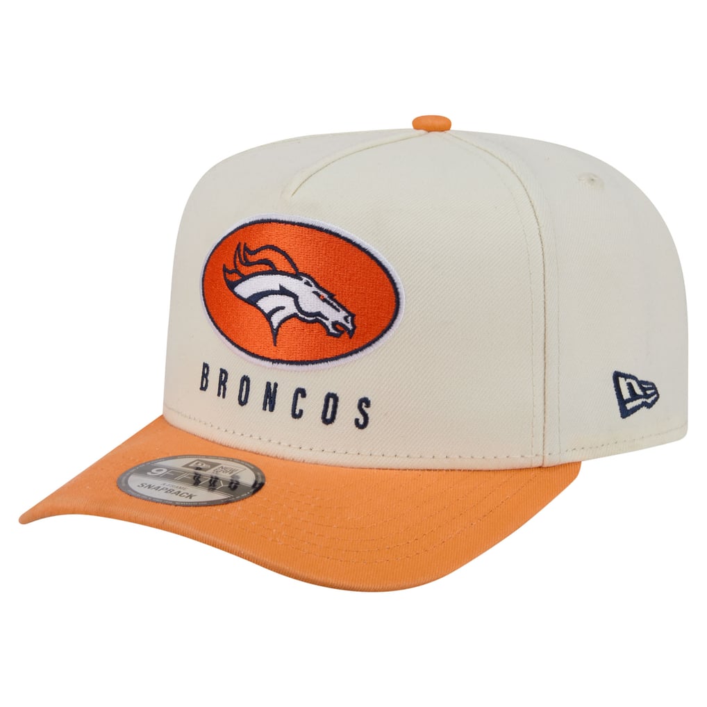 Men's New Era  Cream/Orange Denver Broncos Washed A-Frame 9FIFTY Snapback Hat