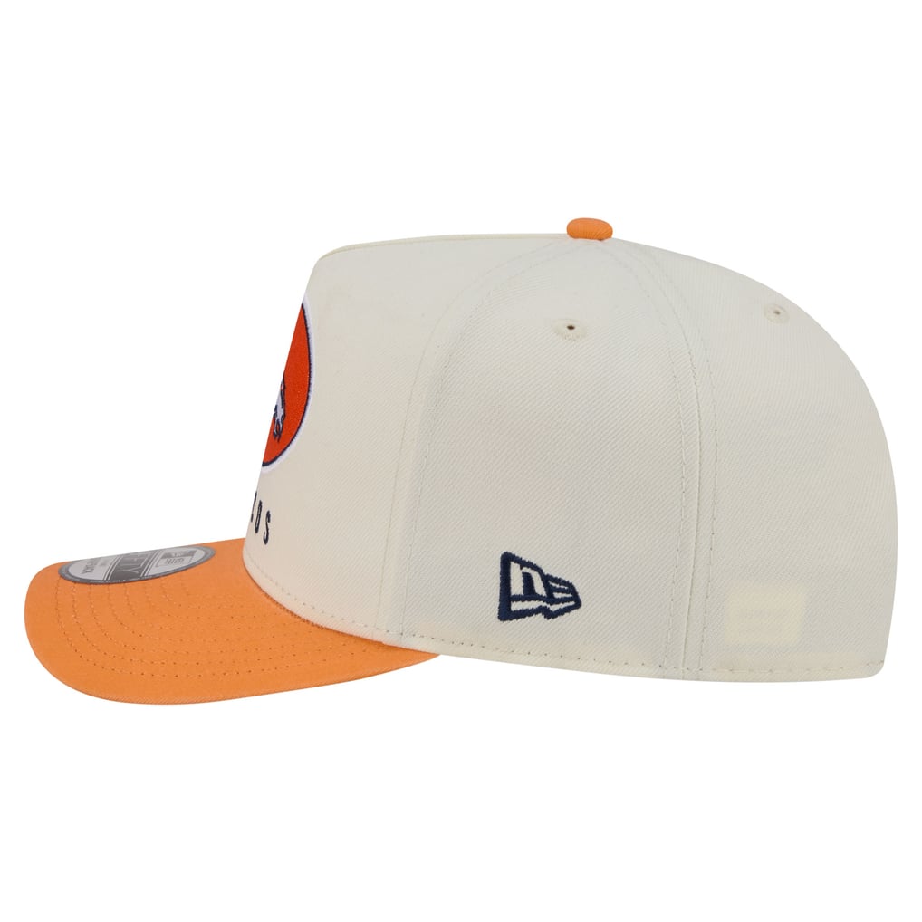 Men's New Era  Cream/Orange Denver Broncos Washed A-Frame 9FIFTY Snapback Hat