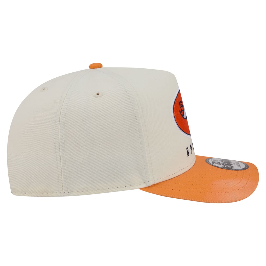 Men's New Era  Cream/Orange Denver Broncos Washed A-Frame 9FIFTY Snapback Hat