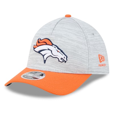 Denver Broncos New Era Tech 39THIRTY M-Crown A-Frame Stretch Hat - Gray/Orange