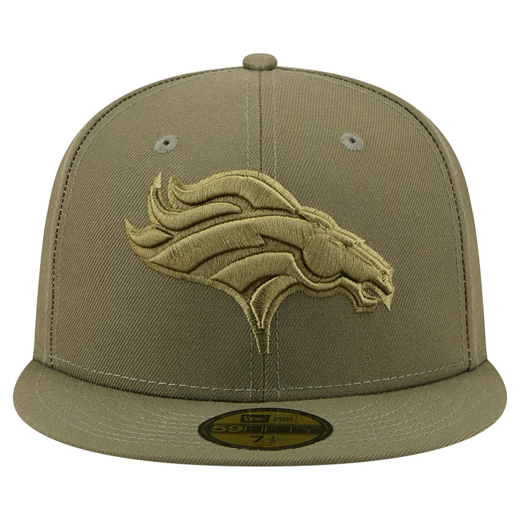 Men's New Era Olive Denver Broncos Color Pack 59FIFTY Fitted Hat