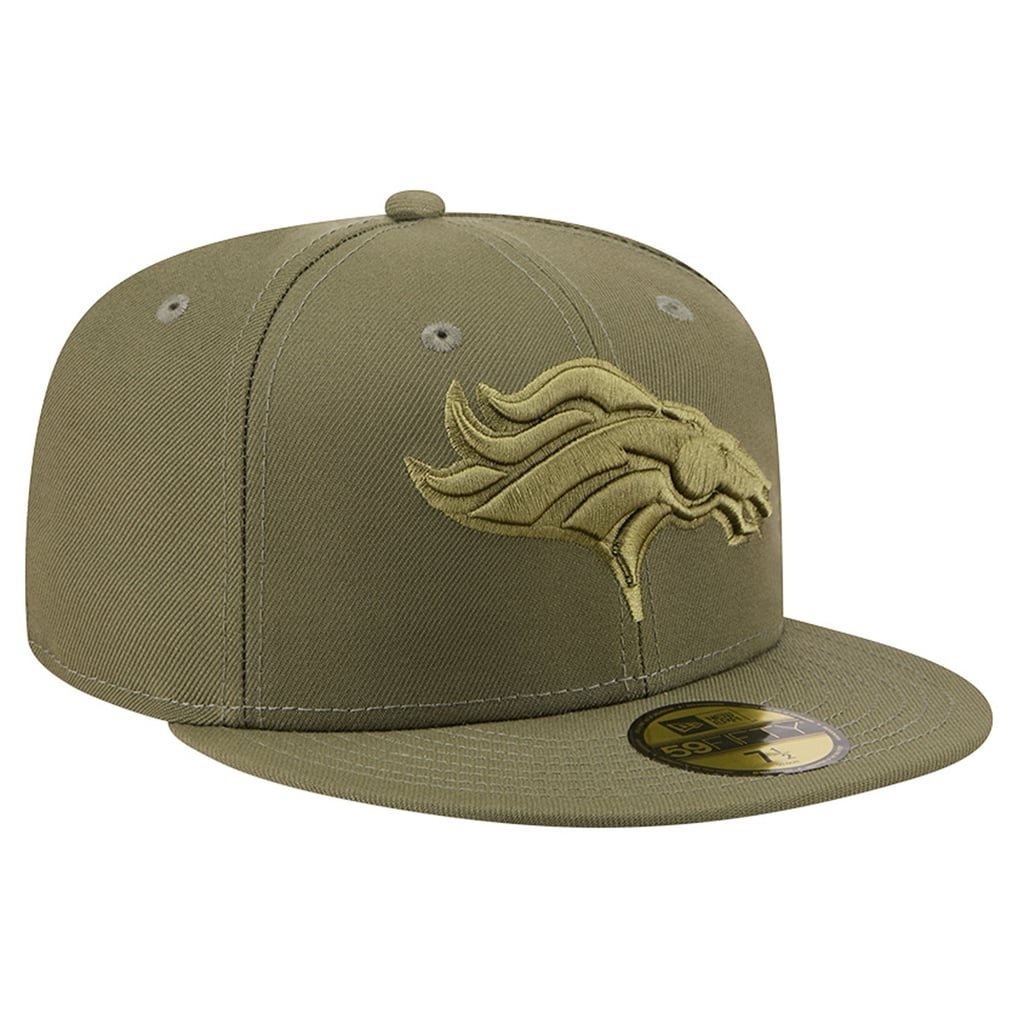 Men's New Era Olive Denver Broncos Color Pack 59FIFTY Fitted Hat