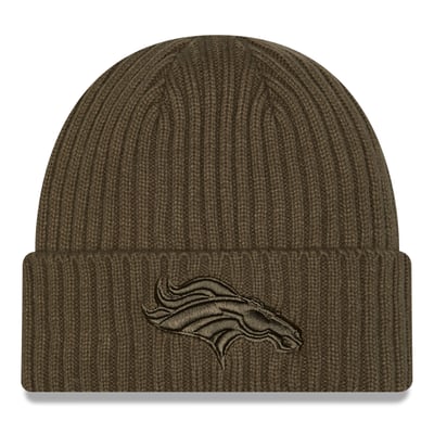  Denver Broncos New Era Color Pack Cuffed Knit Hat - Olive