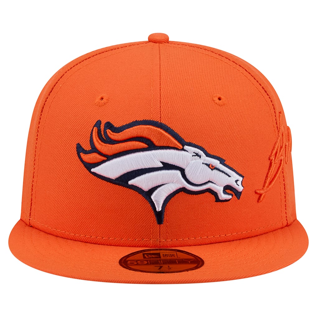 Denver Broncos New Era Side Script 59FIFTY Fitted Hat - Orange