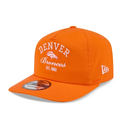 Denver Broncos New Era Stacked 19TWENTY Adjustable Hat - Orange