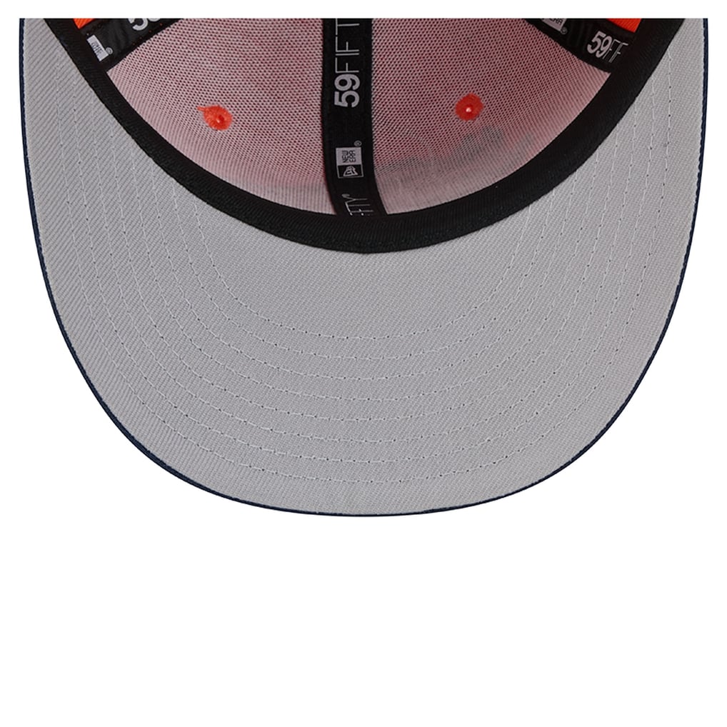 Men's New Era Orange/Navy Denver Broncos Pixel Curved 59FIFTY Fitted Hat
