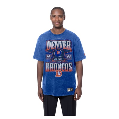  Denver Broncos New Era Throwback Mineral Wash T-Shirt - Royal
