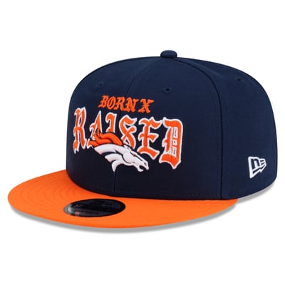 Denver Broncos New Era x Born x Raised 9FIFTY Snapback Hat - Navy/Orange
