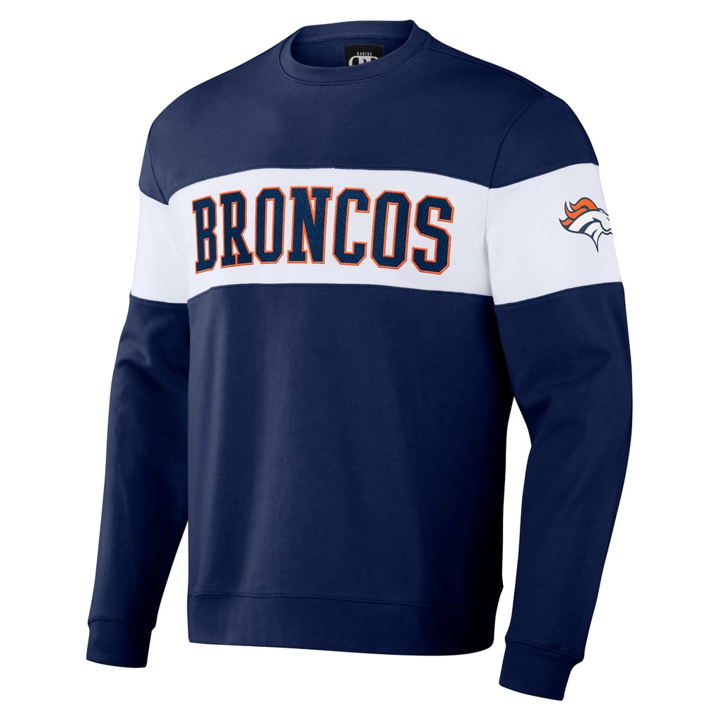 Men's NFL x Darius Rucker Collection by Fanatics Navy Denver Broncos Team Color & White Pullover Sweatshirt
