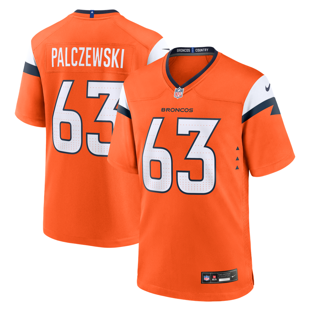 Men's Nike Alex Palczewski  Orange Denver Broncos Team Game Jersey
