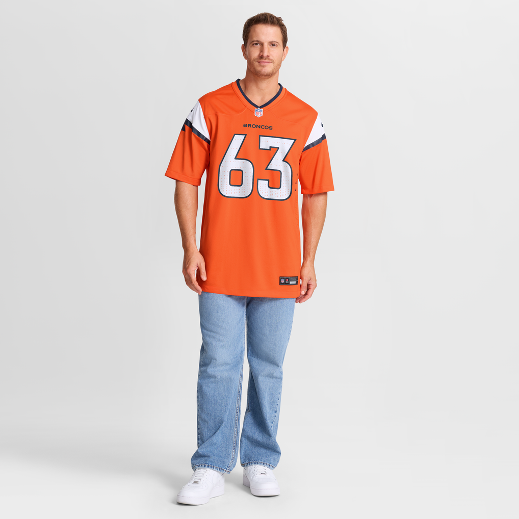 Men's Nike Alex Palczewski  Orange Denver Broncos Team Game Jersey
