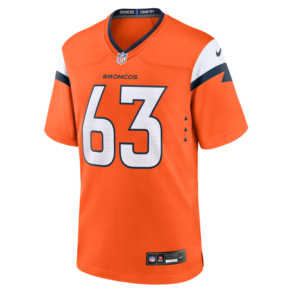 Men's Nike Alex Palczewski  Orange Denver Broncos Team Game Jersey