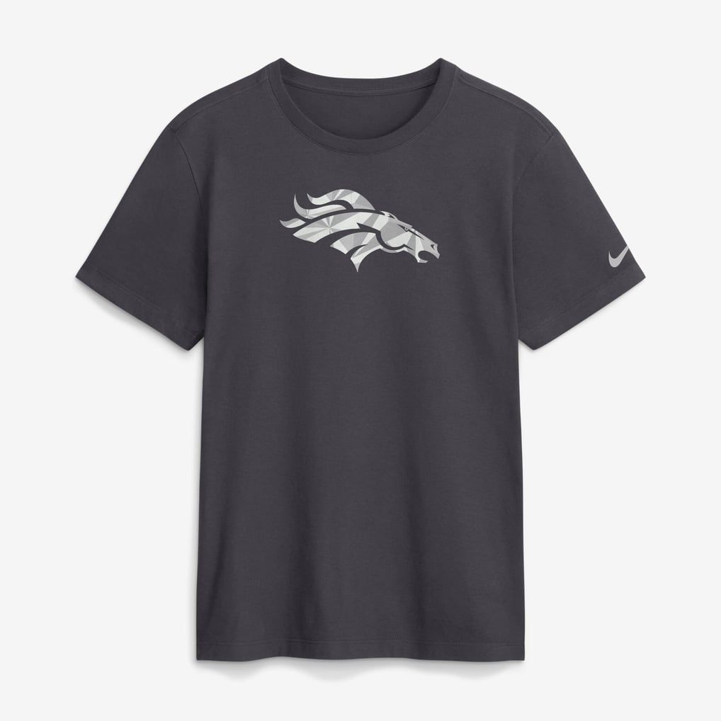 Men's Nike Anthracite Denver Broncos Fractal Logo T-Shirt