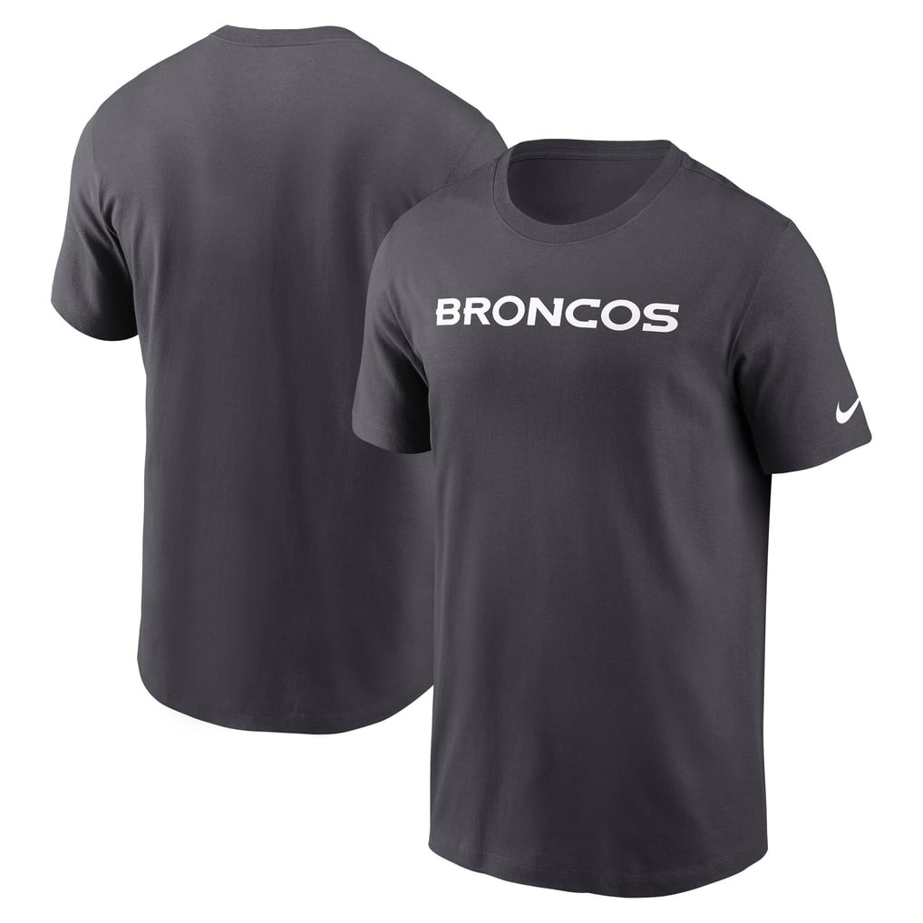 Denver Broncos Nike Primetime Wordmark Essential T-Shirt - Anthracite