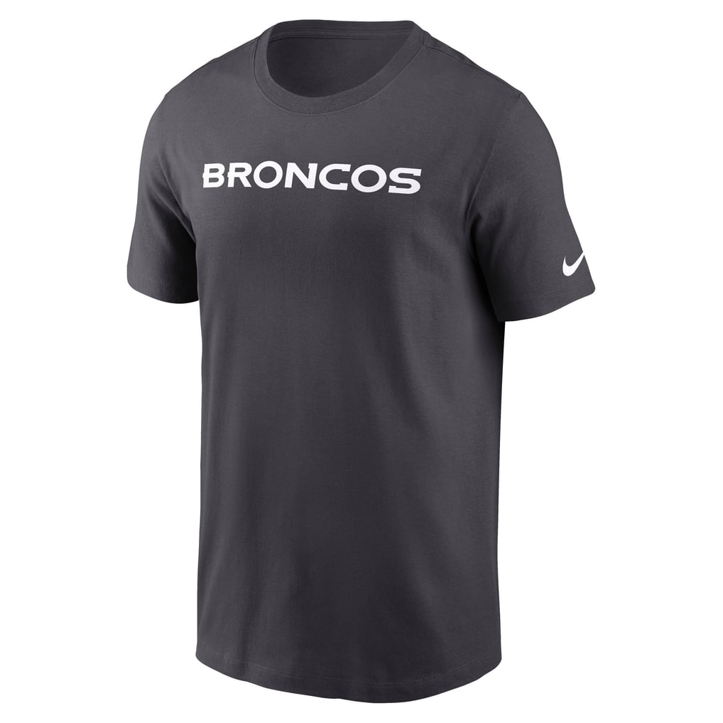 Denver Broncos Nike Primetime Wordmark Essential T-Shirt - Anthracite