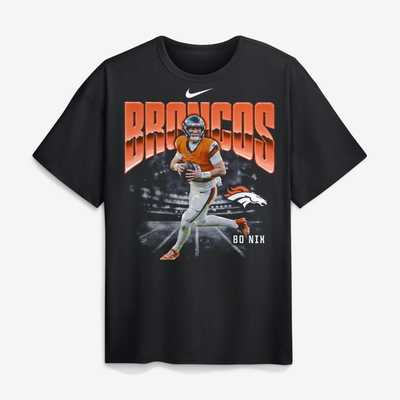 Bo Nix Denver Broncos Nike Player Graphic Max90 T-Shirt - Black