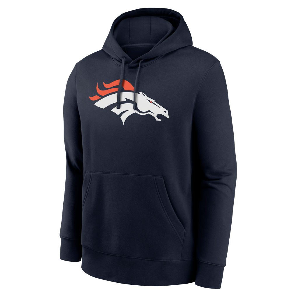 Men's Nike Bo Nix Navy Denver Broncos Name & Number Hoodie