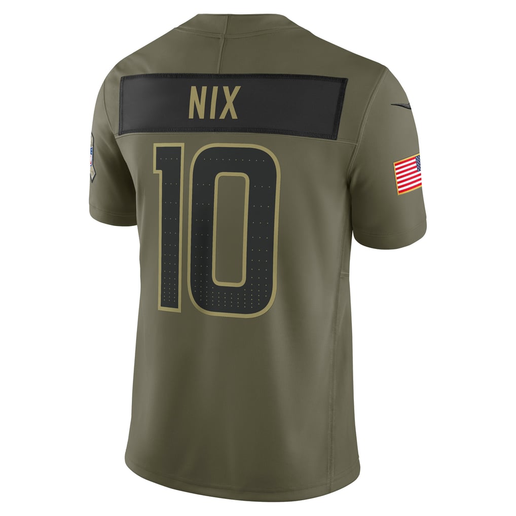 Men's Nike Bo Nix Olive Denver Broncos 2025 Salute to Service Limited Jersey