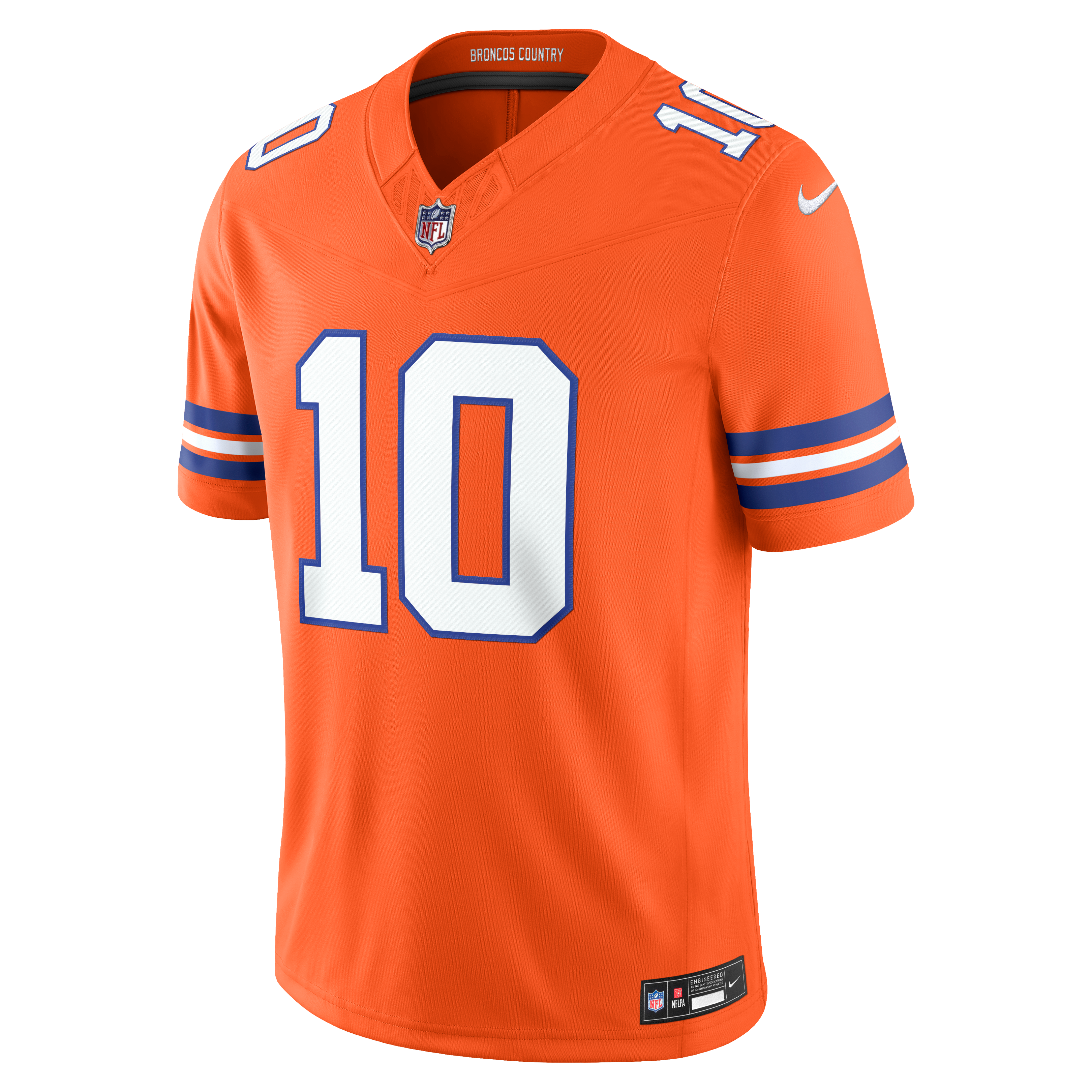 Bo Nix Denver Broncos Alternate Mile High Collection 1977 Throwback Vapor F.U.S.E. Stitched Limited Jersey Orange