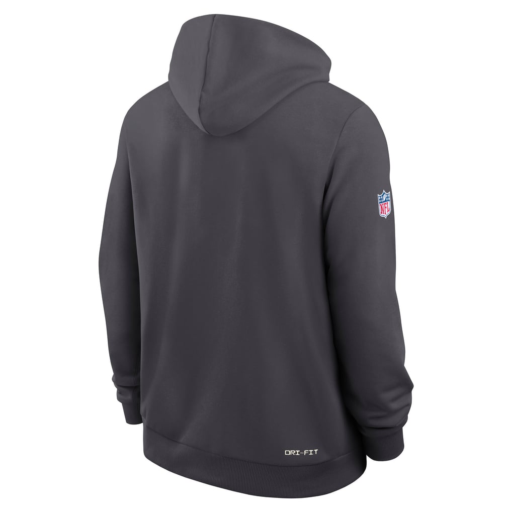 Men's Nike Charcoal Denver Broncos Sideline Standard Issue Quarterback Scramble Dri-FIT Full-Zip Hoodie
