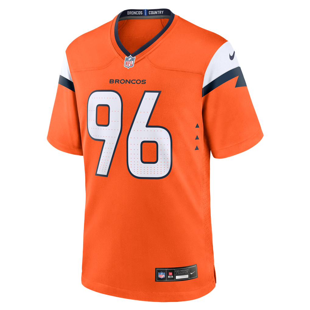 Men's Nike Eyioma Uwazurike  Orange Denver Broncos Team Game Jersey