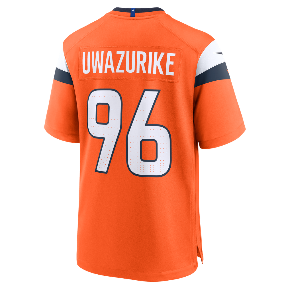 Men's Nike Eyioma Uwazurike  Orange Denver Broncos Team Game Jersey