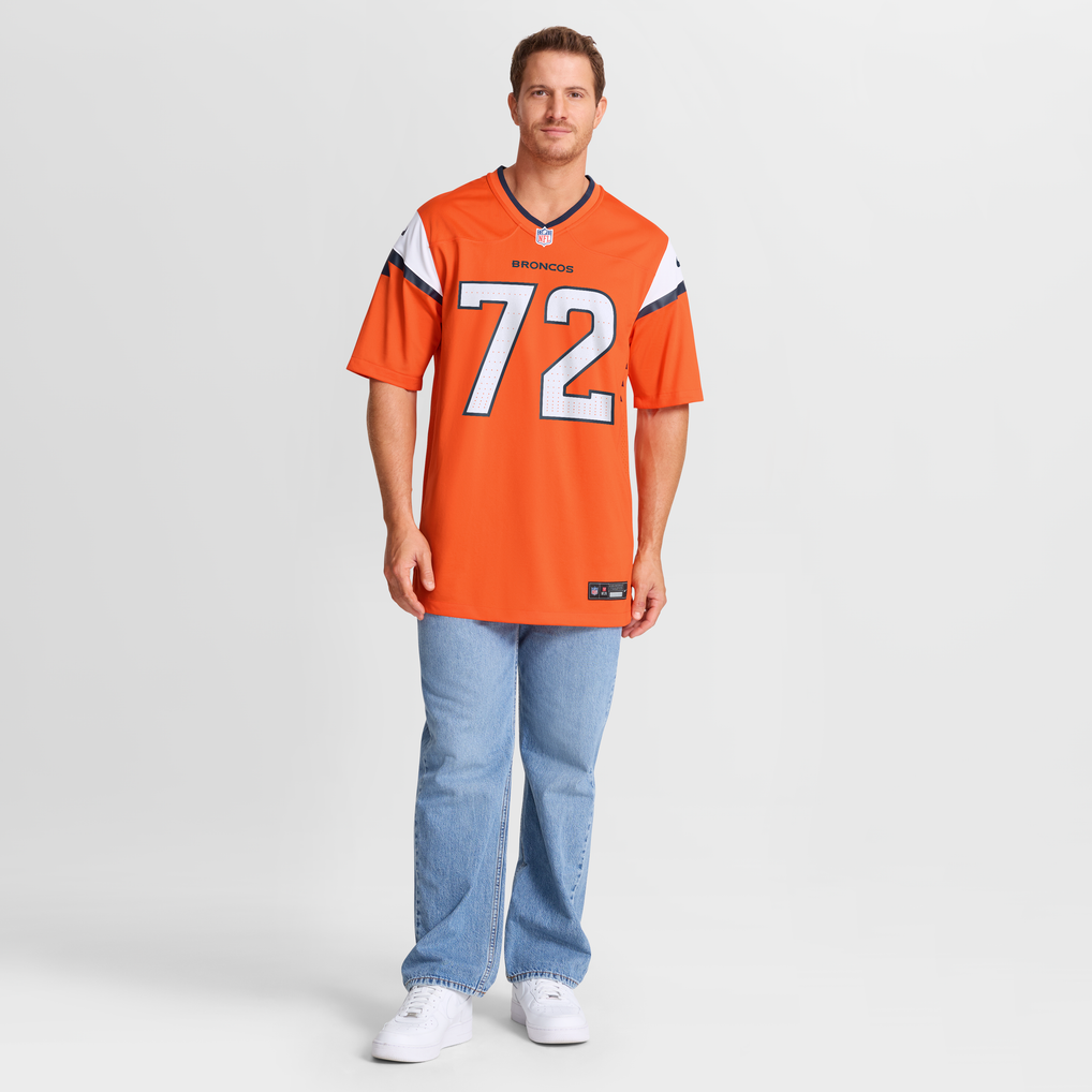 Men's Nike Garett Bolles  Orange Denver Broncos Team Game Jersey