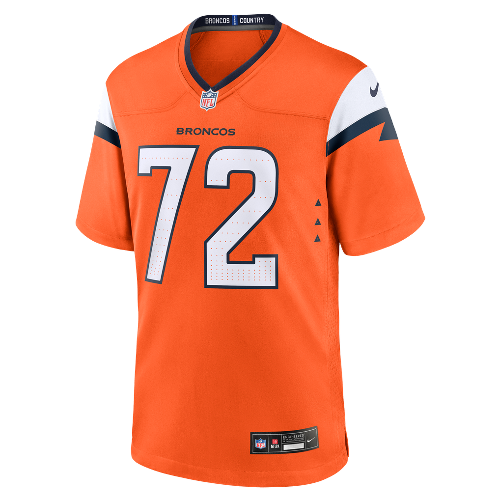 Men's Nike Garett Bolles  Orange Denver Broncos Team Game Jersey