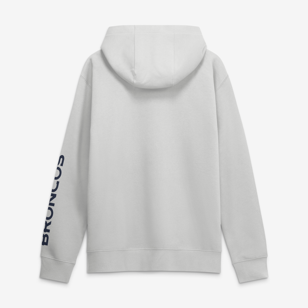 Men's Nike Gray Denver Broncos Cool Down Club Full-Zip Hoodie