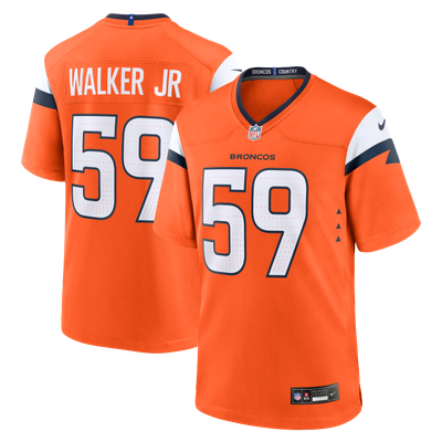 Johnny Walker Jr Denver Broncos Nike Team Game Jersey - Orange