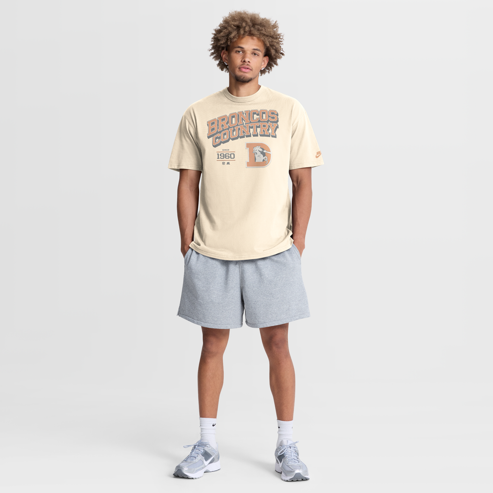 Men's Nike Natural Denver Broncos Vintage Mod Blown Away Max90 T-Shirt