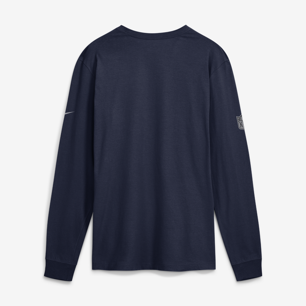 Men's Nike Navy Denver Broncos Sideline Bold Arch Star Dri-FIT Long Sleeve T-Shirt