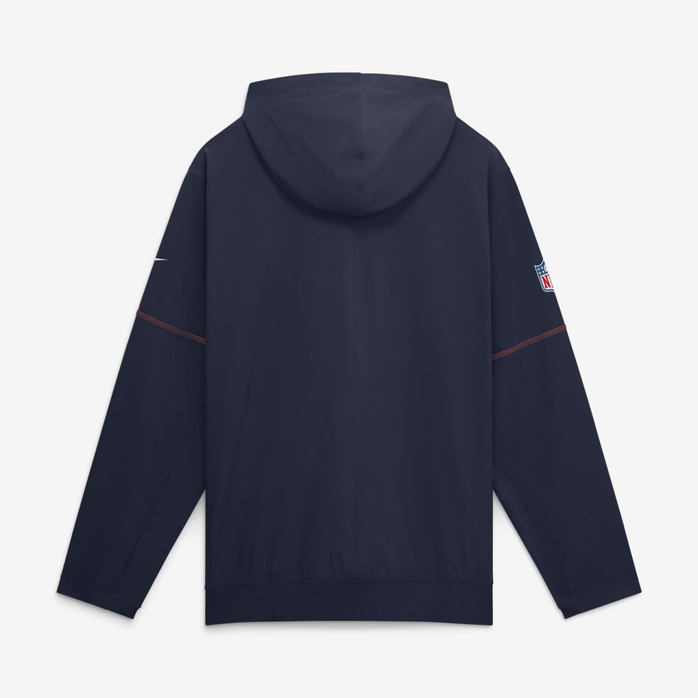 Men's Nike Navy Denver Broncos Sideline Logo Glory Anorak Half-Zip Hooded Jacket