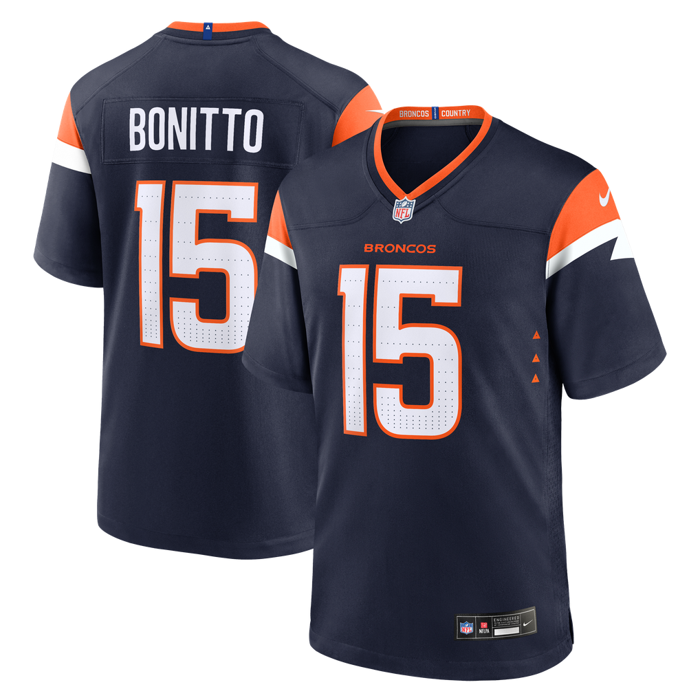Men's Nike Nik Bonitto  Navy Denver Broncos Alternate Game Jersey