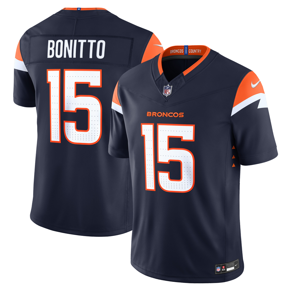 Men's Nike Nik Bonitto Navy Denver Broncos Alternate Vapor F.U.S.E. Stitched Limited Jersey