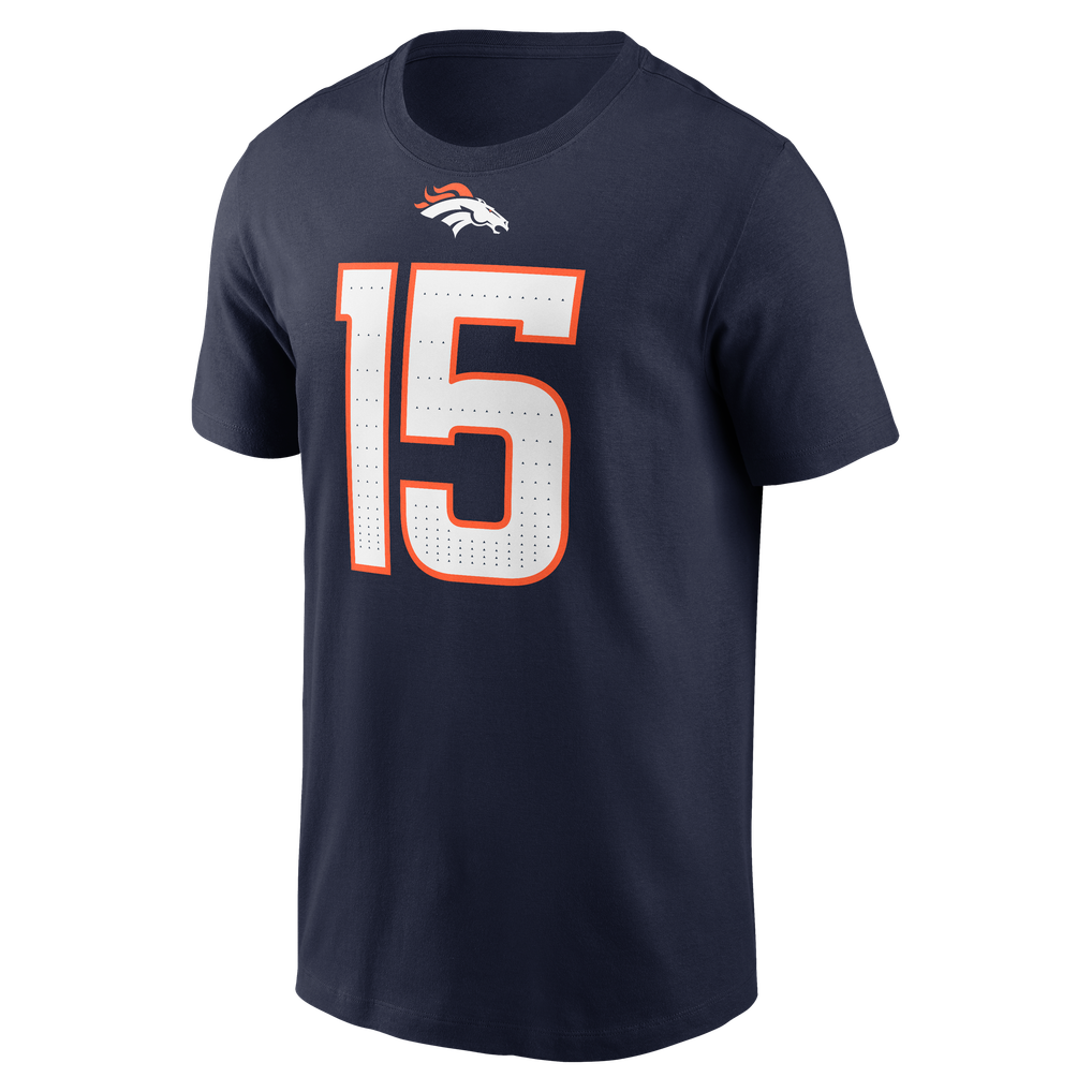 Men's Nike Nik Bonitto Navy Denver Broncos Name & Number T-Shirt